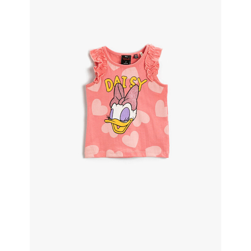 Koton Daisy Duck Licensed Printed Sleeveless T-Shirt Cotton