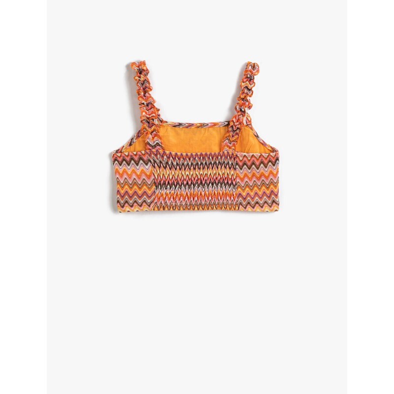 Koton Crop Top Strap Gipe Detail