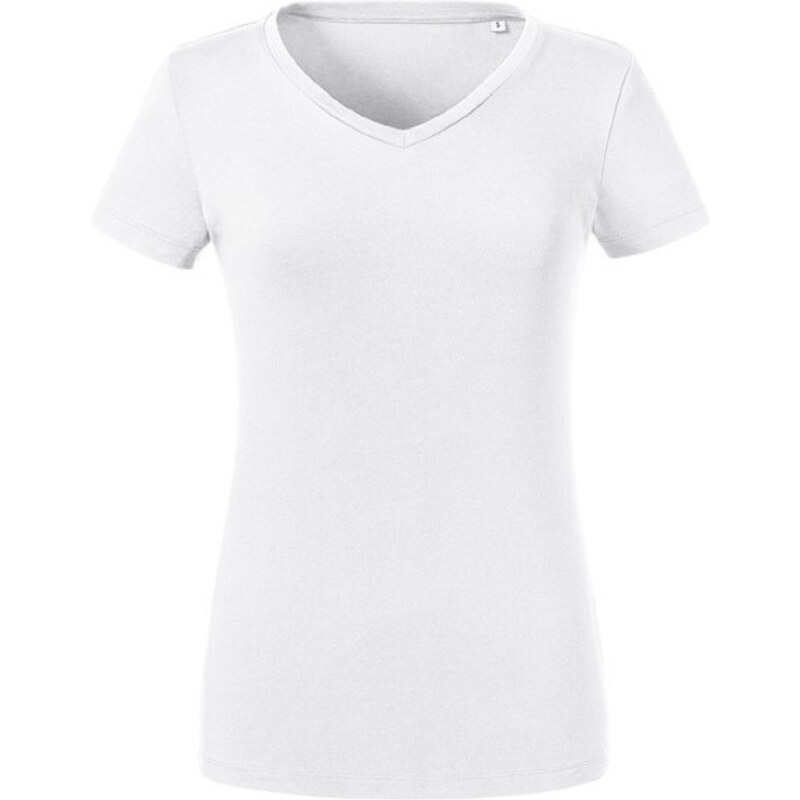 Russell Womens Pure Organic V-Neck T-Shirt