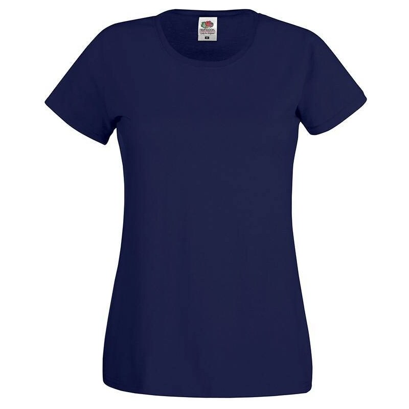 Navy Womens T-shirt Lady fit Original Fruit of the Loom