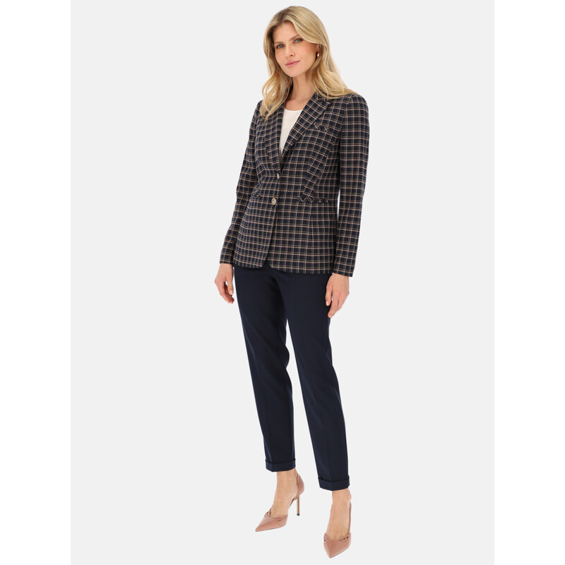 Potis & Verso Woman's Blazer Max Navy Blue