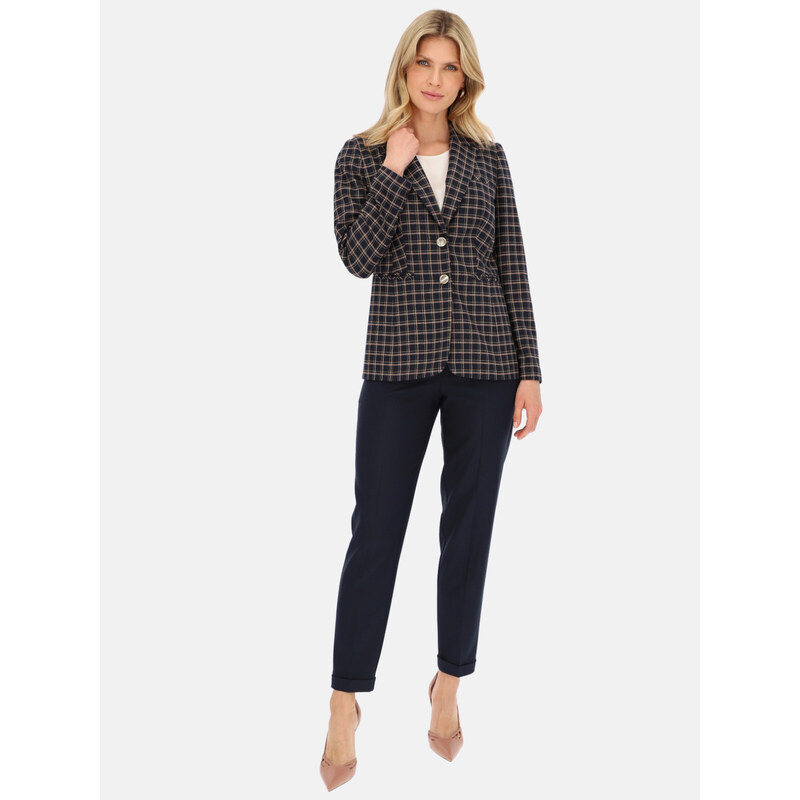 Potis & Verso Woman's Blazer Max Navy Blue