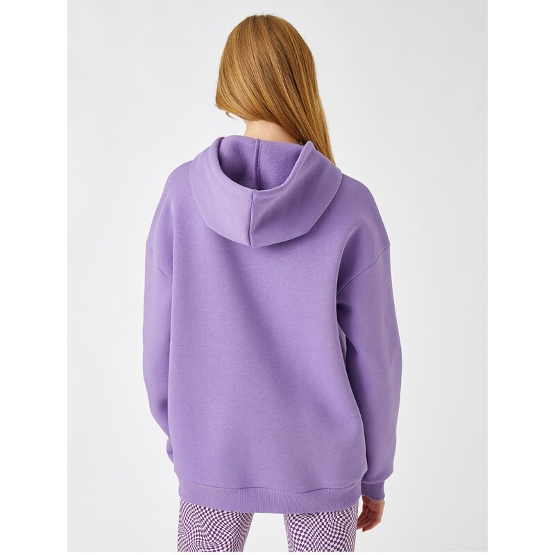 Koton Oversize Anime Sweatshirt Hooded Inner Fleece