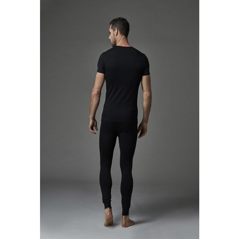 Dagi Men's Black Crew Neck Short Sleeve Top Thermal Underwear