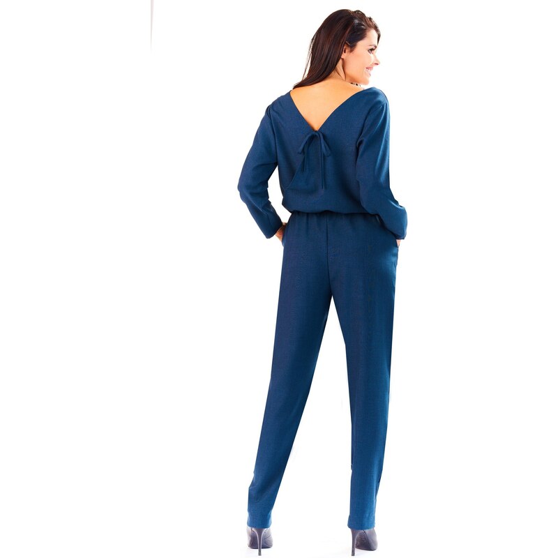 Infinite You Woman's Jumpsuit M142 Navy Blue