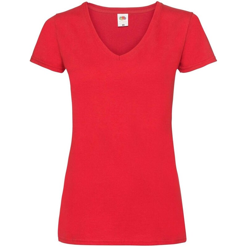 Red v-neck Valueweight Fruit of the Loom