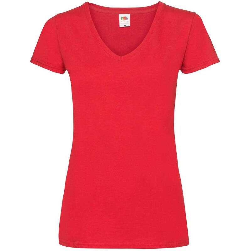 Red v-neck Valueweight Fruit of the Loom