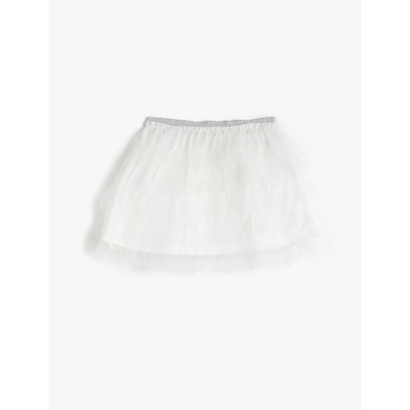 Koton Tutu Skirt with Elastic Waist, Layered Lined.