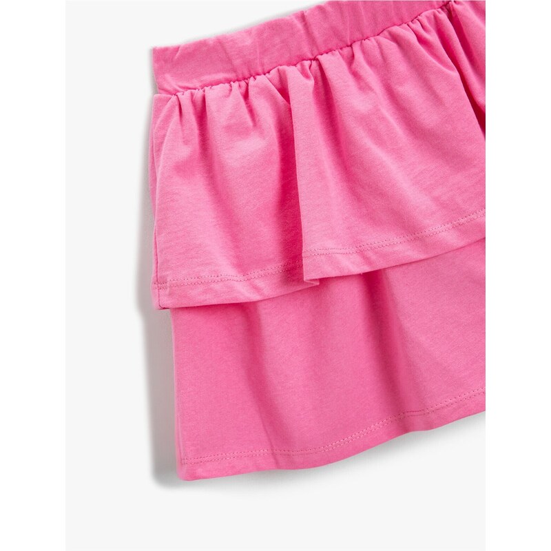 Koton Frilled Mini Skirt Cotton