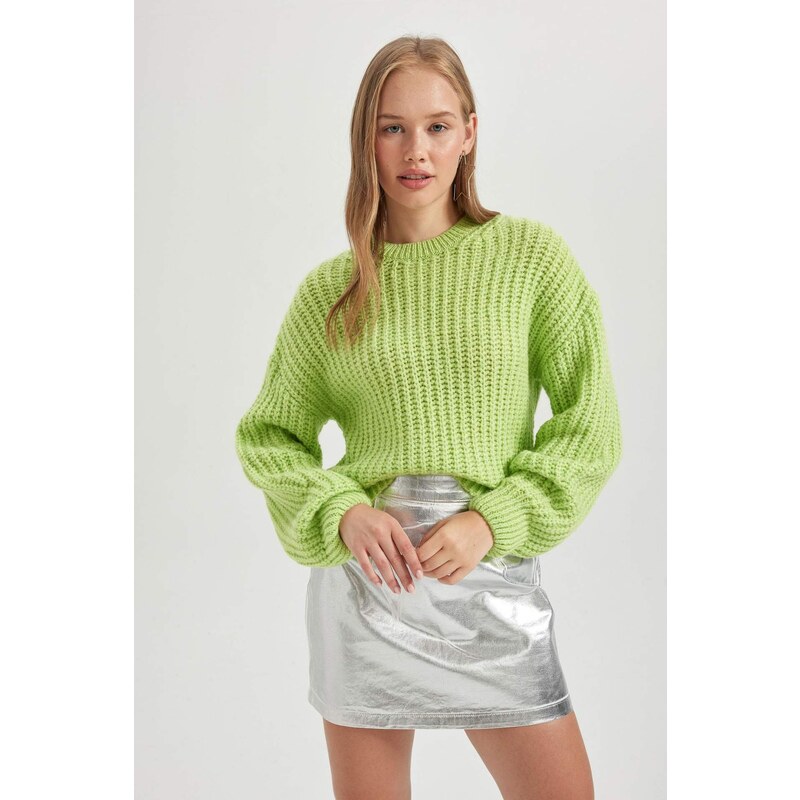 DEFACTO Oversize Fit Crew Neck Knitwear Pullover