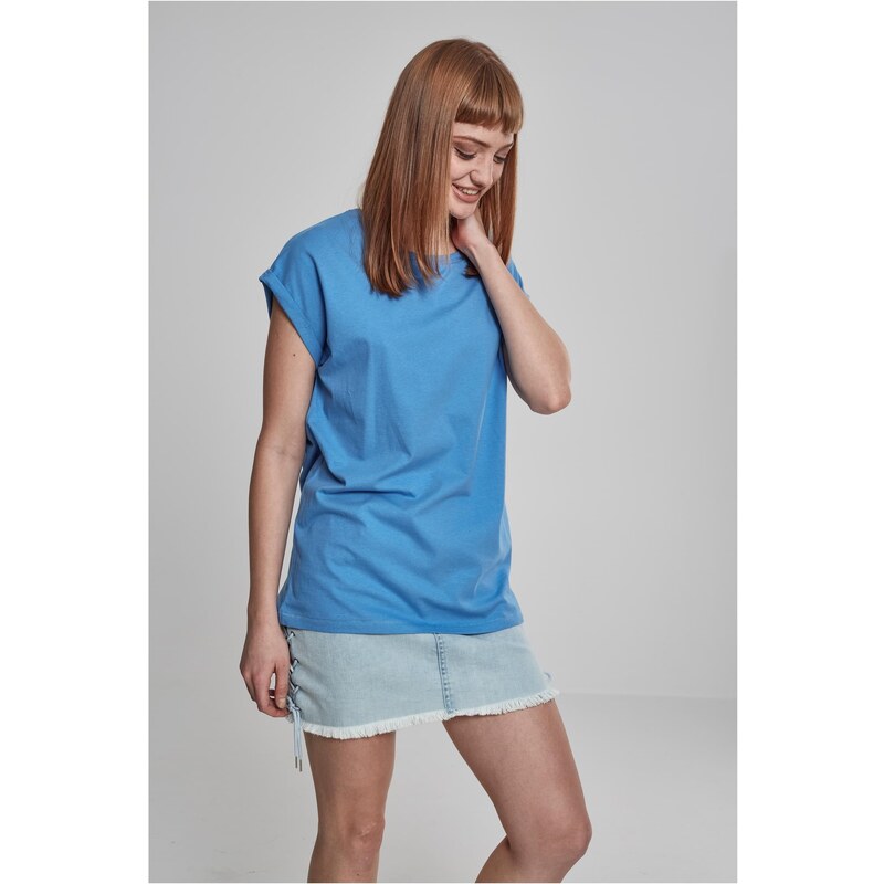 UC Ladies Dámské triko s prodlouženým ramenem horizontálně modré
