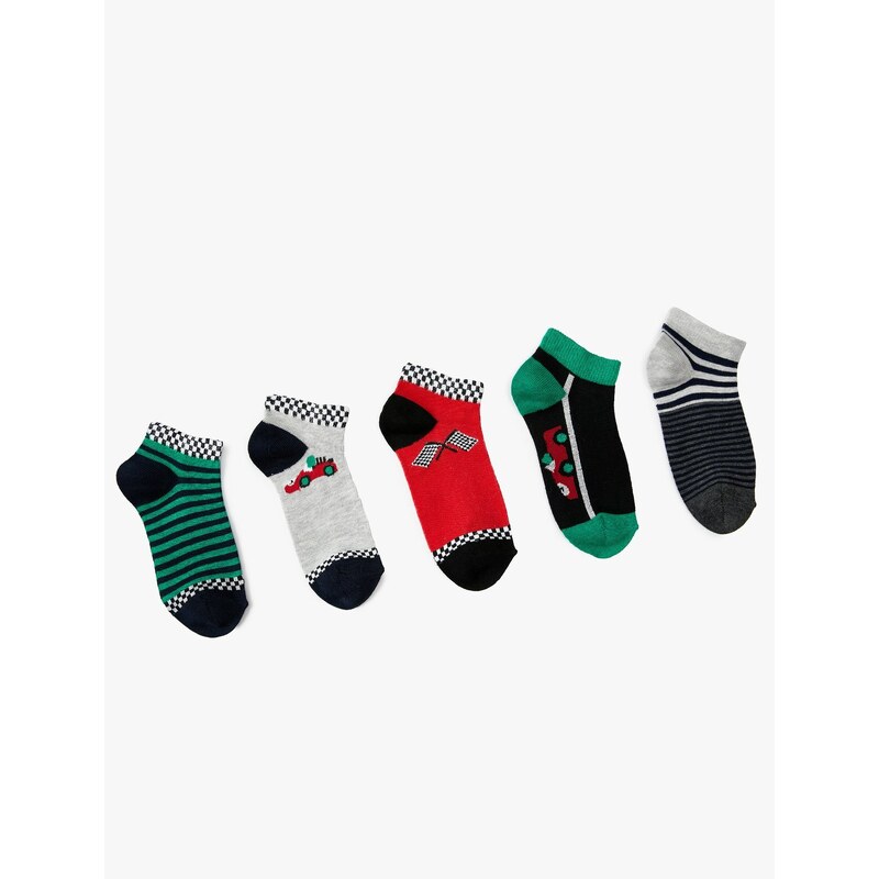 Koton 5-Piece Patterned Booties Socks Set