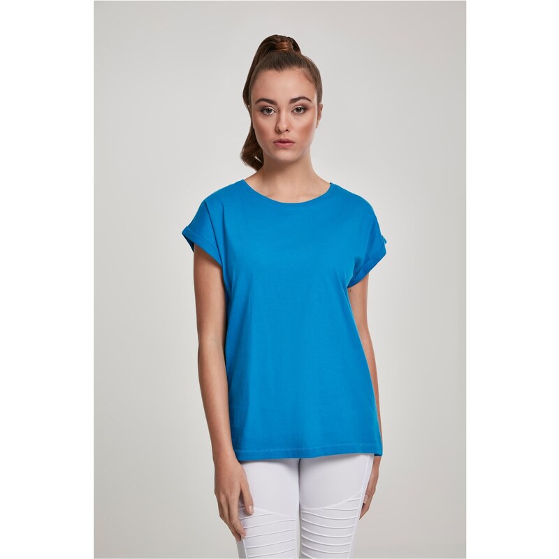 Urban Classics Dámské triko s prodlouženým ramenem hawaiianblue