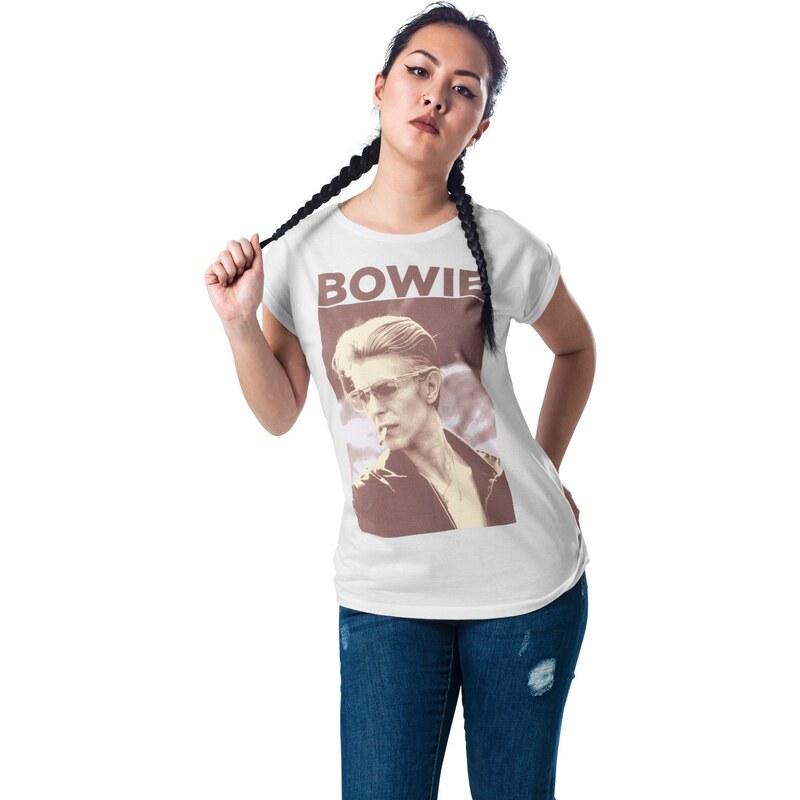 Mister Tee Dámské tričko David Bowie bílé