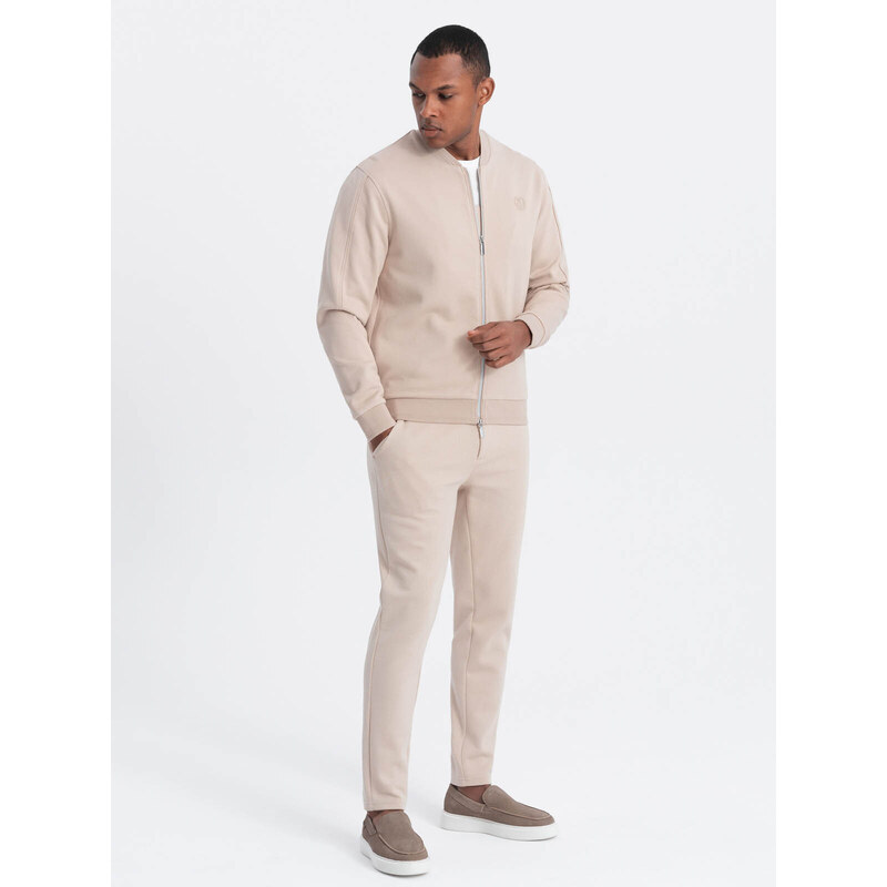 Ombre Men's jacquard knit jacket + pants set