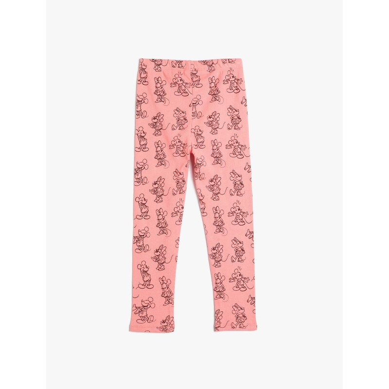 Koton Minnie and Mickey Mouse Leggings Licensed Ribbed Cotton