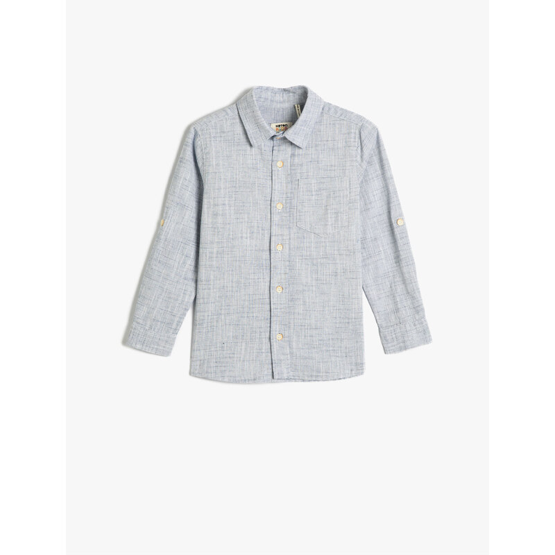 Koton Shirt Long Sleeve Pocket Detailed Cotton