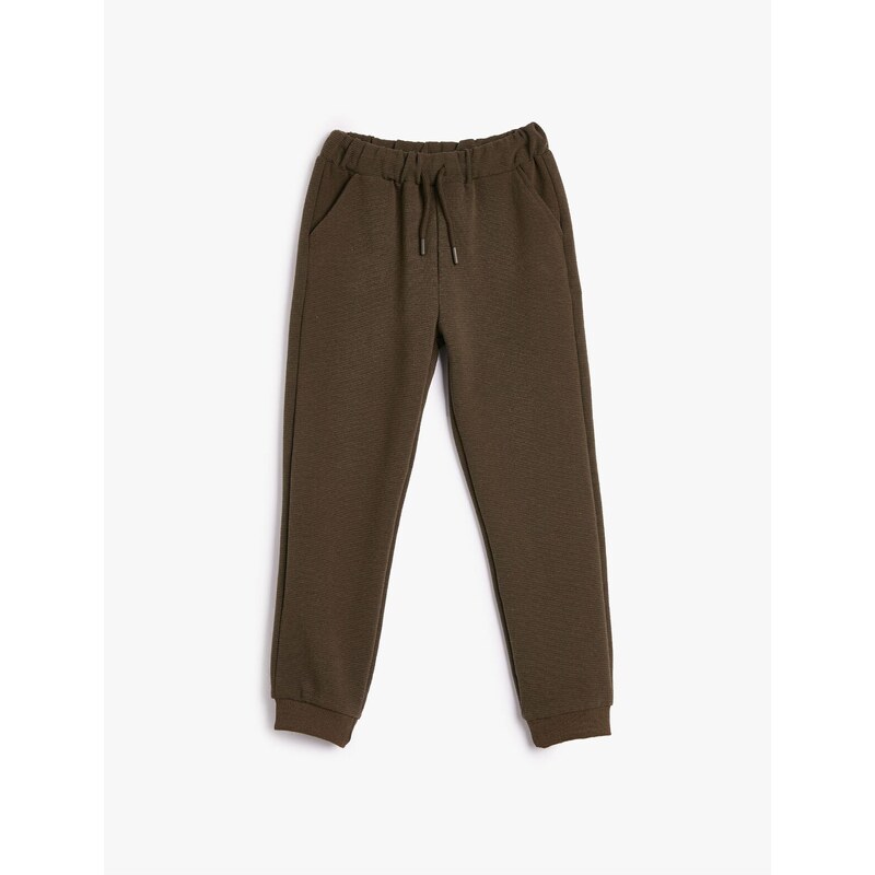 Koton Basic Jogger Sweatpants with Tie Waist, Pockets.