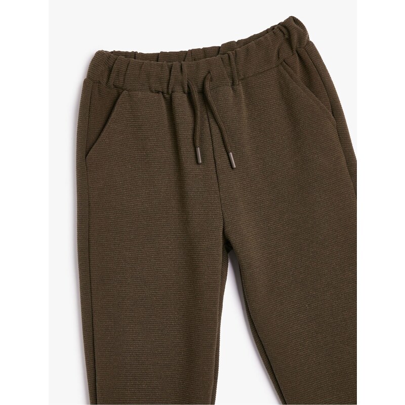 Koton Basic Jogger Sweatpants with Tie Waist, Pockets.