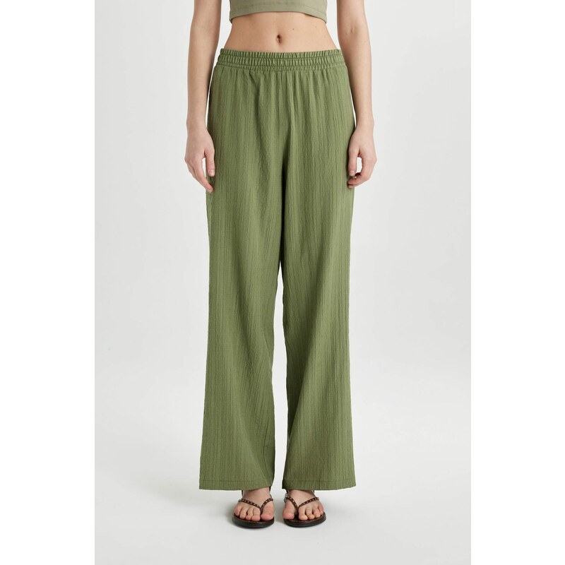 DEFACTO Wide Leg Pocket High Waist Long Trousers