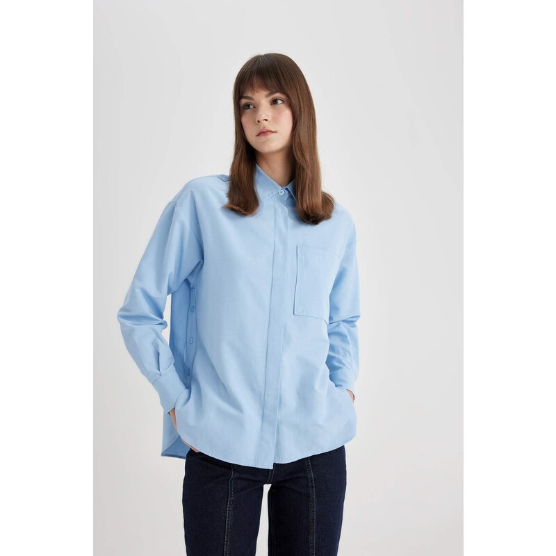 DEFACTO Relax Fit Poplin Long Sleeve Tunic