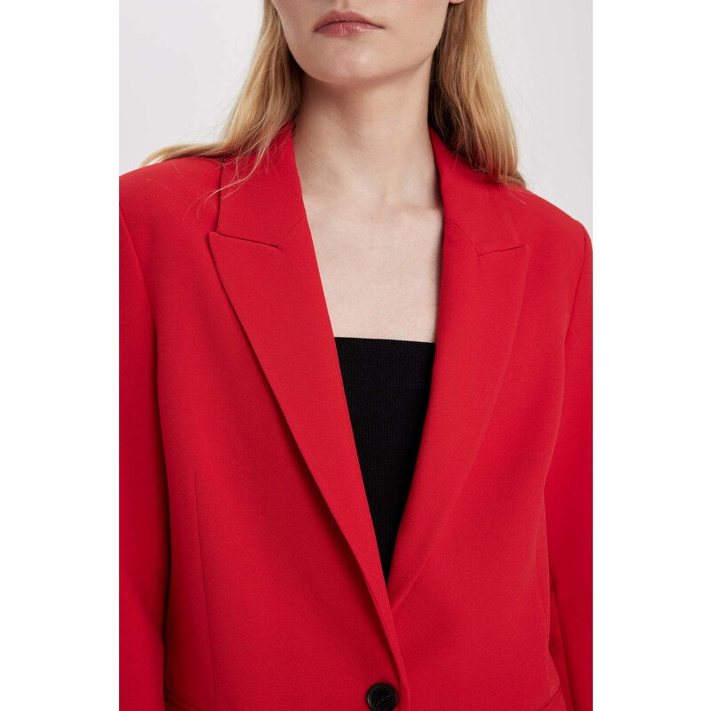 DEFACTO Oversize Fit Red Blazer Jacket