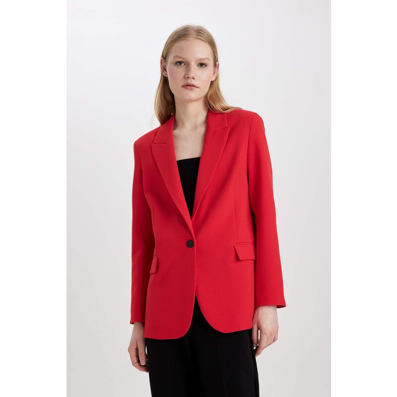 DEFACTO Oversize Fit Red Blazer Jacket