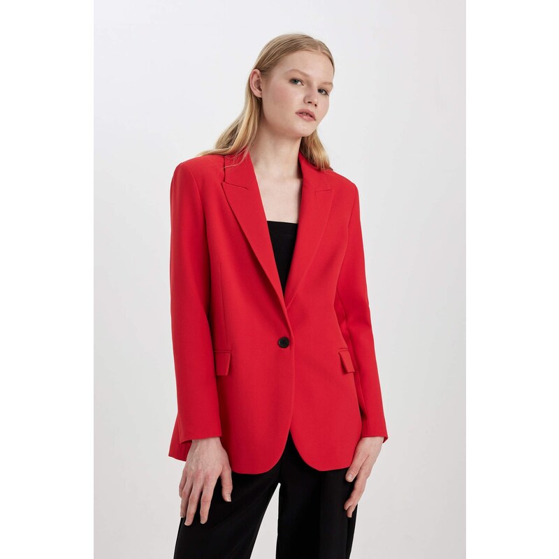 DEFACTO Oversize Fit Red Blazer Jacket