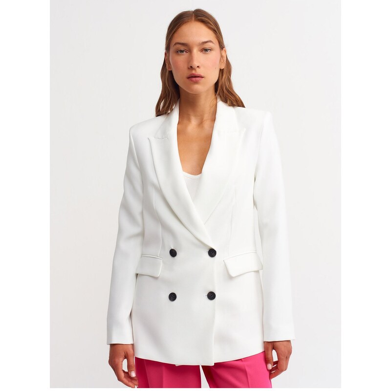 Dilvin 6921 Blazer Jacket-ecru