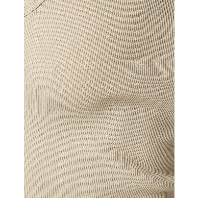 Koton Basic Halter Neck Undershirt Ribbed Cotton