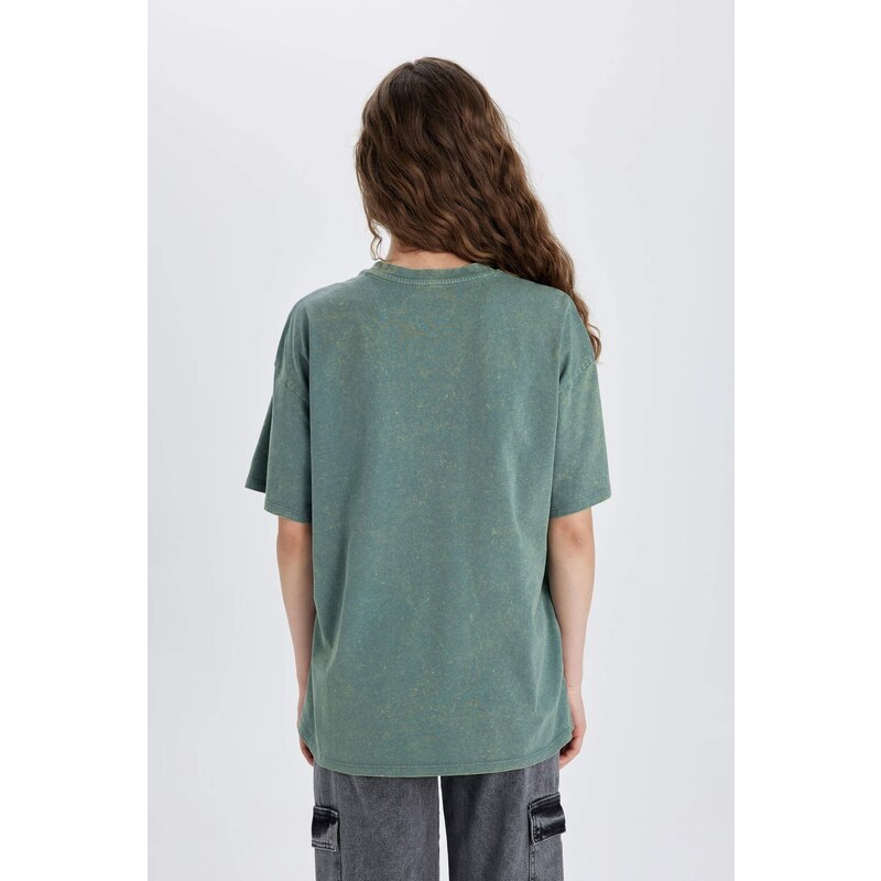 DEFACTO Oversize Fit Crew Neck Short Sleeve T-Shirt