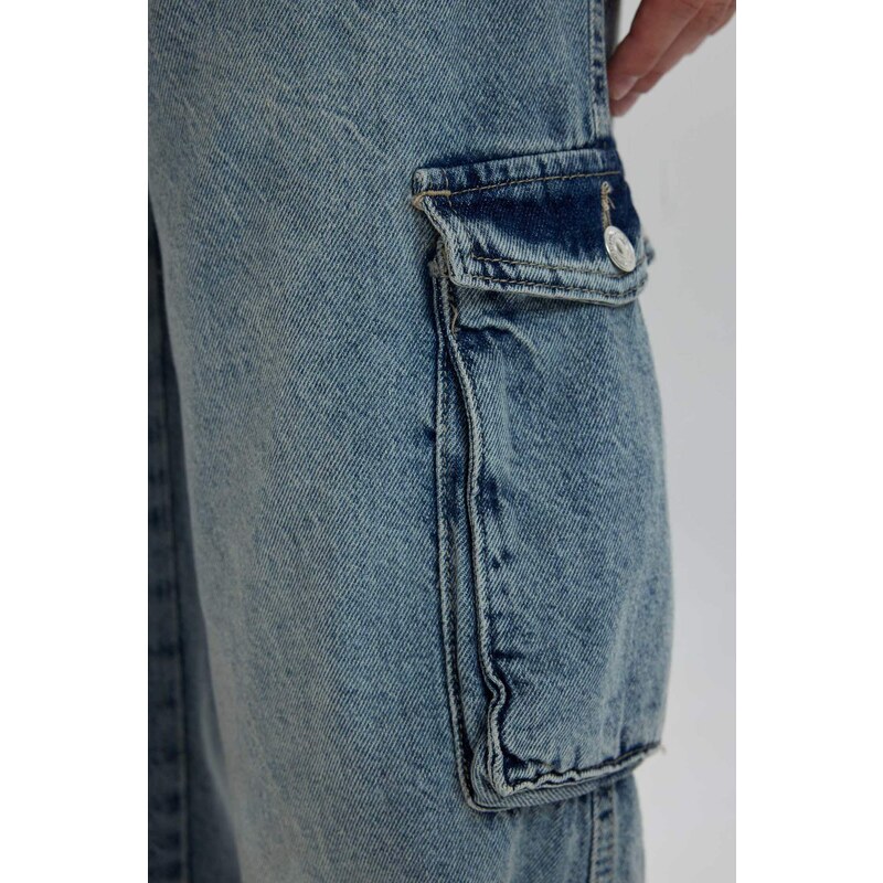 DEFACTO 90 Wide Leg High Waist Long Jeans