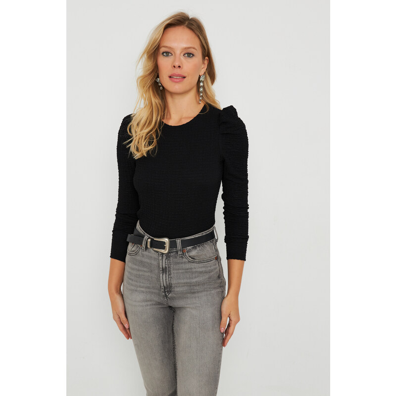 Cool & Sexy Women's Cress Blouse Black