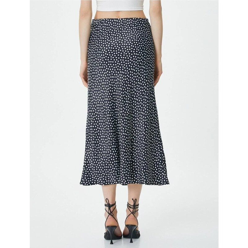 Koton Polka Dot Midi Skirt Viscose