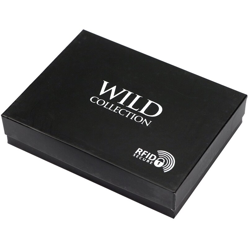 Pánská kožená peněženka Wild 125607B černá / červená