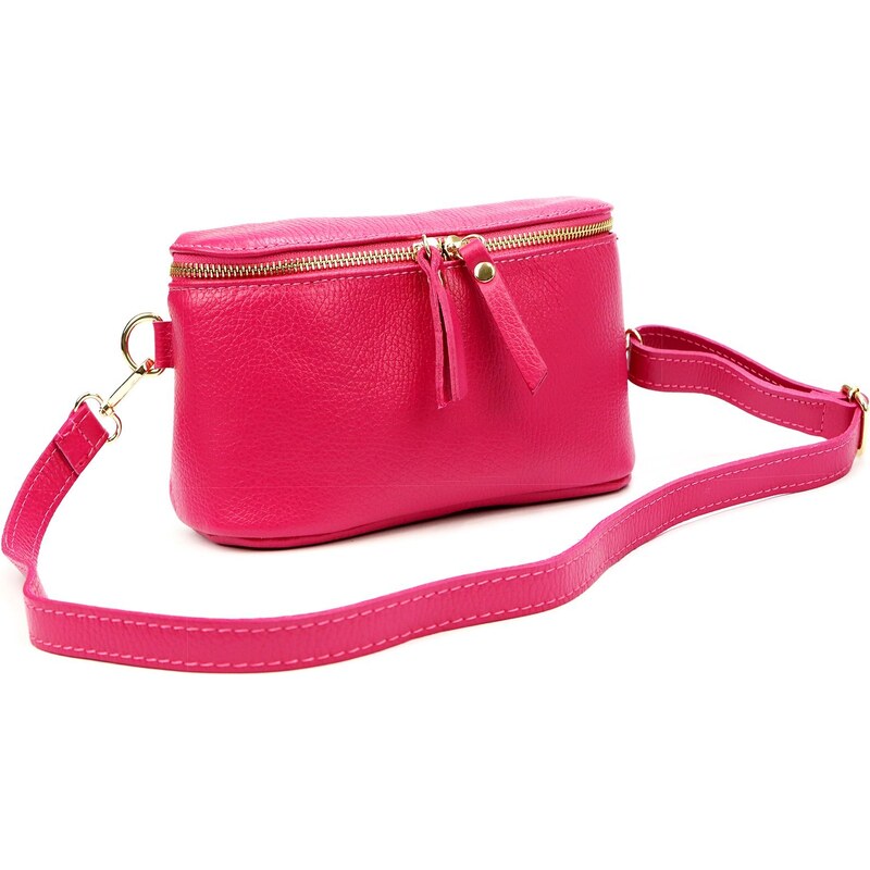 Kožená crossbody Luka 01-001 GLD fialová