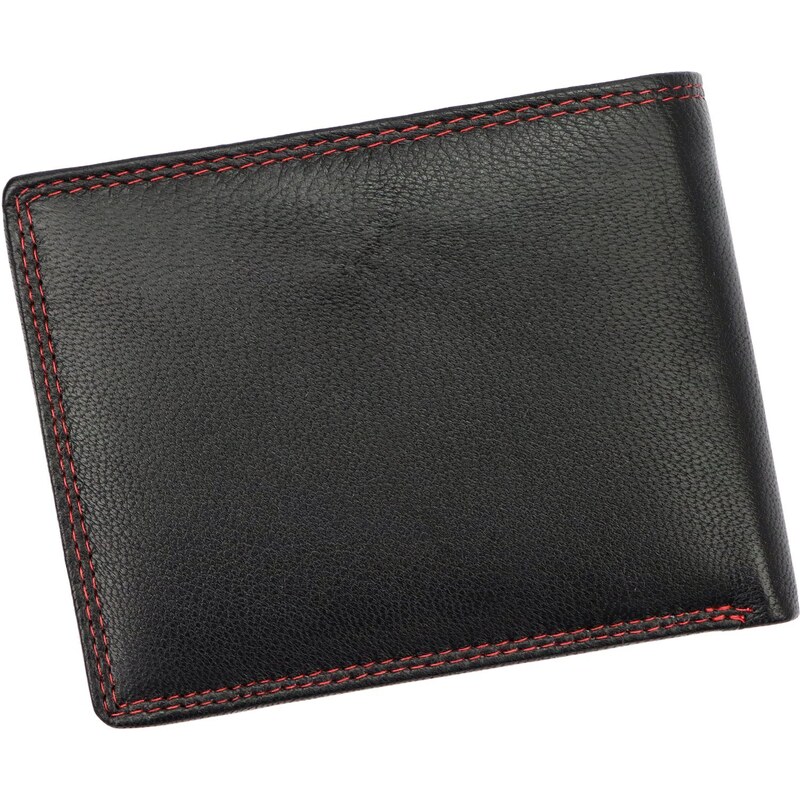 Pánská kožená peněženka Wild 125602 černá / červená