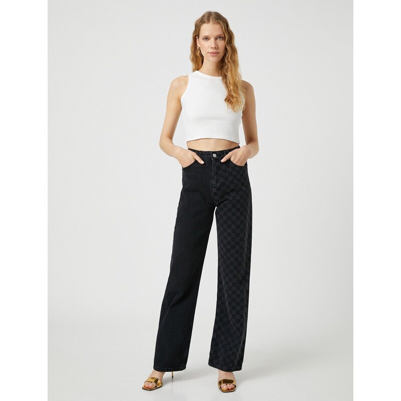 Koton Color Block Jeans Straight Leg - Nora Jean