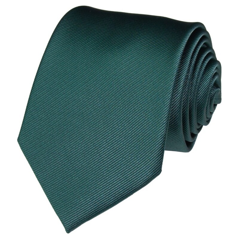 Quentino Smaragdově zelená pánská kravata s vyšitými proužky