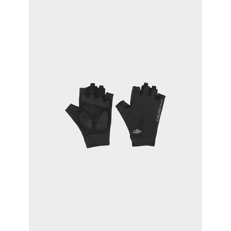 4F Cyklistické rukavičky s gelovými vložkami unisex - černé