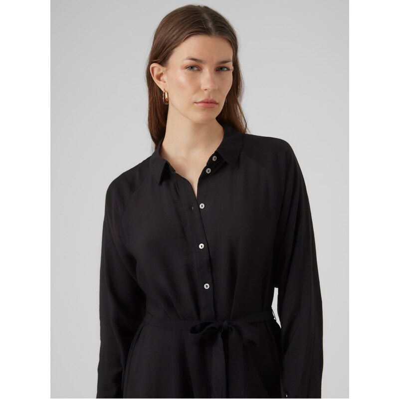 Černé dámské košilové šaty VERO MODA Debby - Dámské