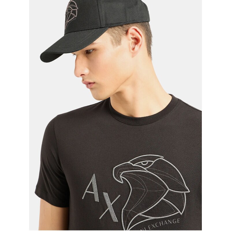 Černé pánské tričko Armani Exchange - Pánské