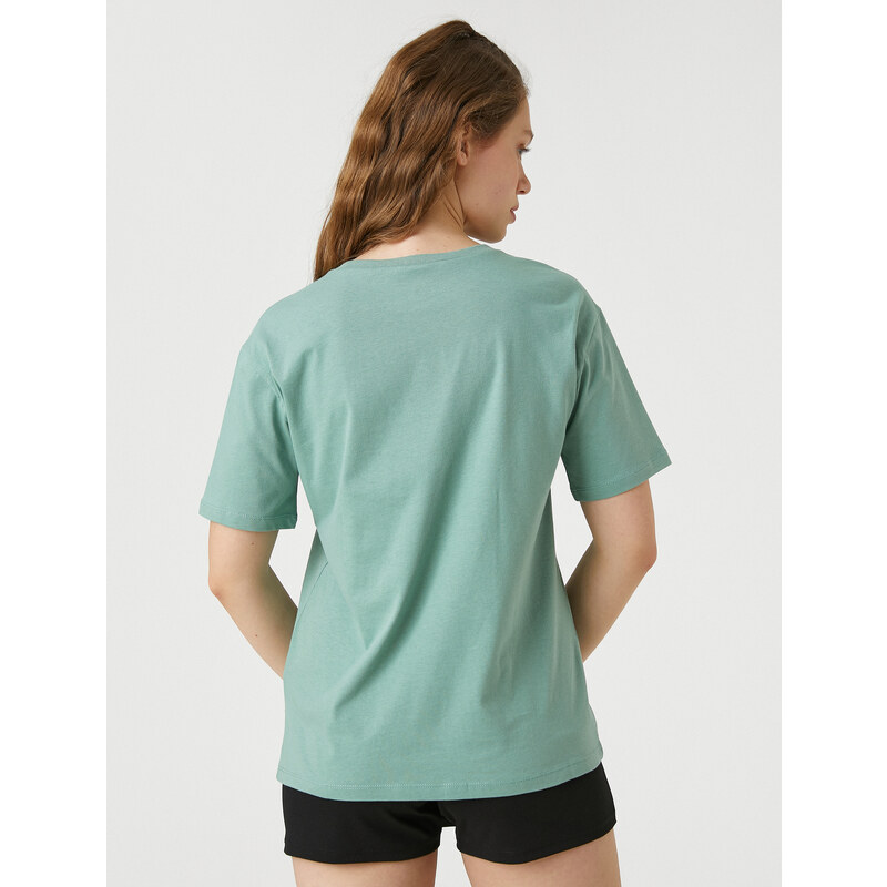 Koton Printed T-Shirt Crew Neck Short Sleeve