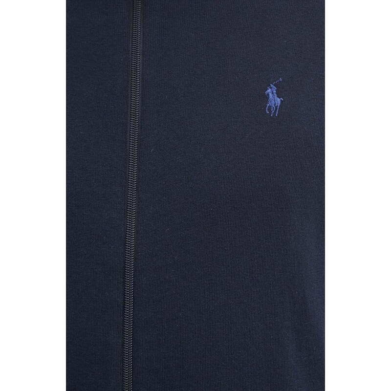 Bavlněný kardigan Polo Ralph Lauren tmavomodrá barva, 710899206