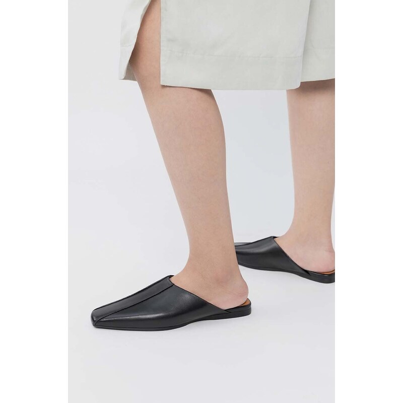 Kožené pantofle Vagabond Shoemakers WIOLETTA dámské, černá barva, 5701-001-20