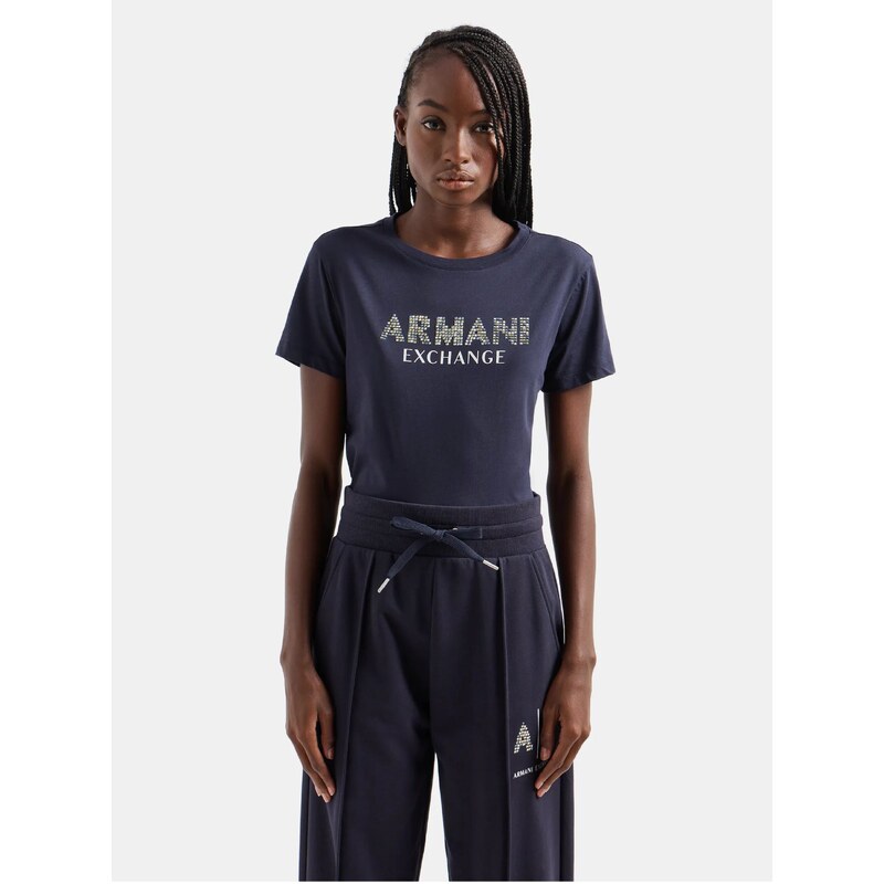 Tmavě modré dámské tričko Armani Exchange - Dámské