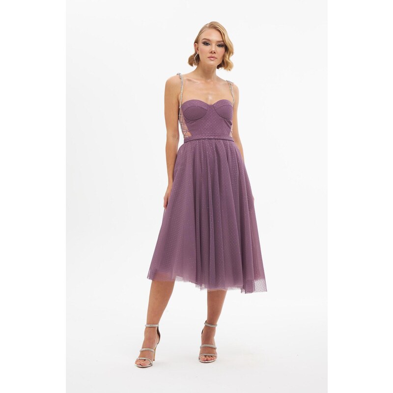 Carmen Princess Promise Dress with Lavender Tulle Stones