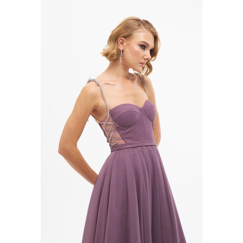 Carmen Princess Promise Dress with Lavender Tulle Stones