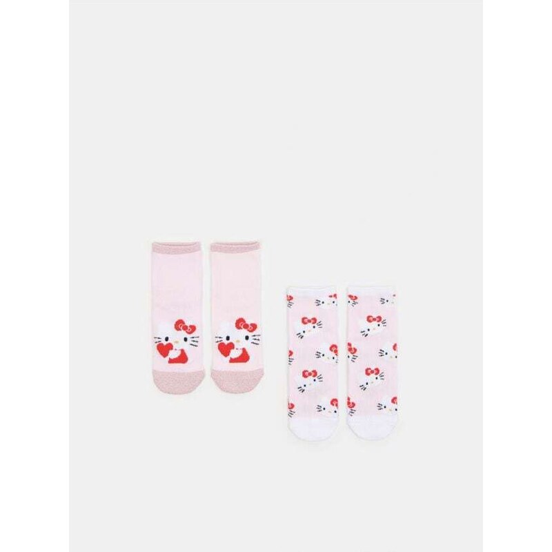 Sinsay - Sada 2 párů ponožek Hello Kitty - vícebarevná