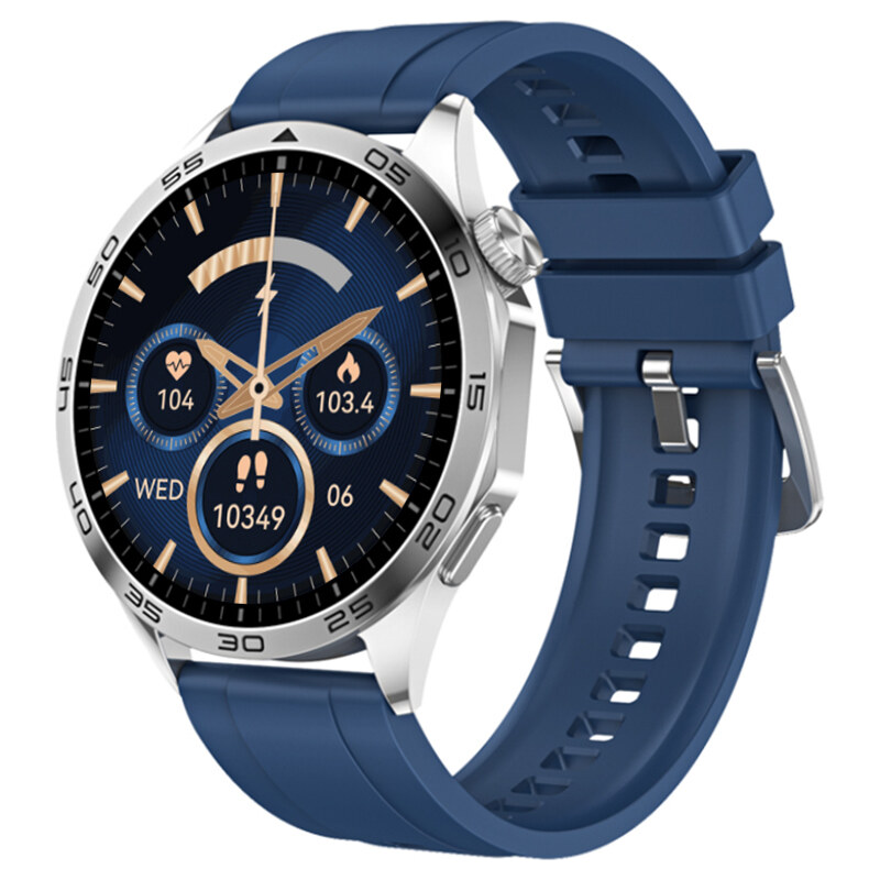 Chytré hodinky Madvell Pathfinder s bluetooth voláním stříbrná s silikonovým řemínkem